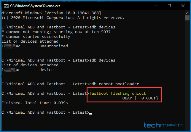 Bootloader Unlock command for OnePlus Nord