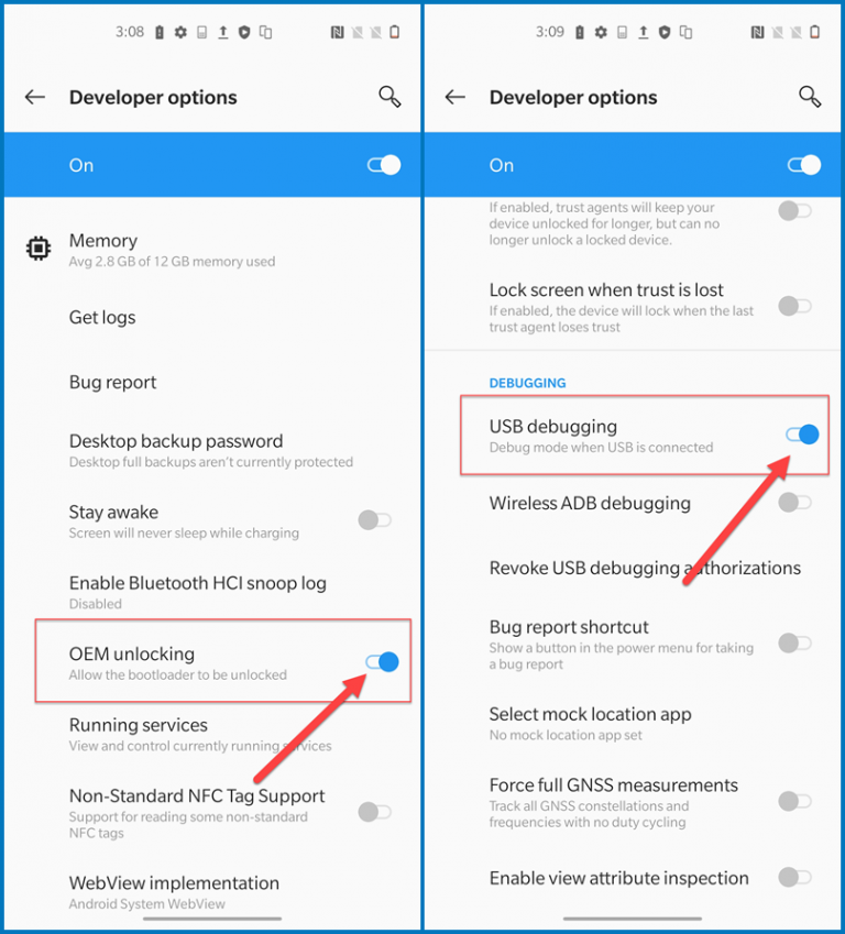 Enable OEM Unlocking on OnePlus Nord