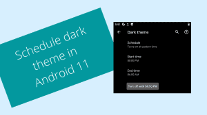 Schedule dark theme in Android 11