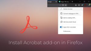 Install Adobe Acrobat add-on in Firefox