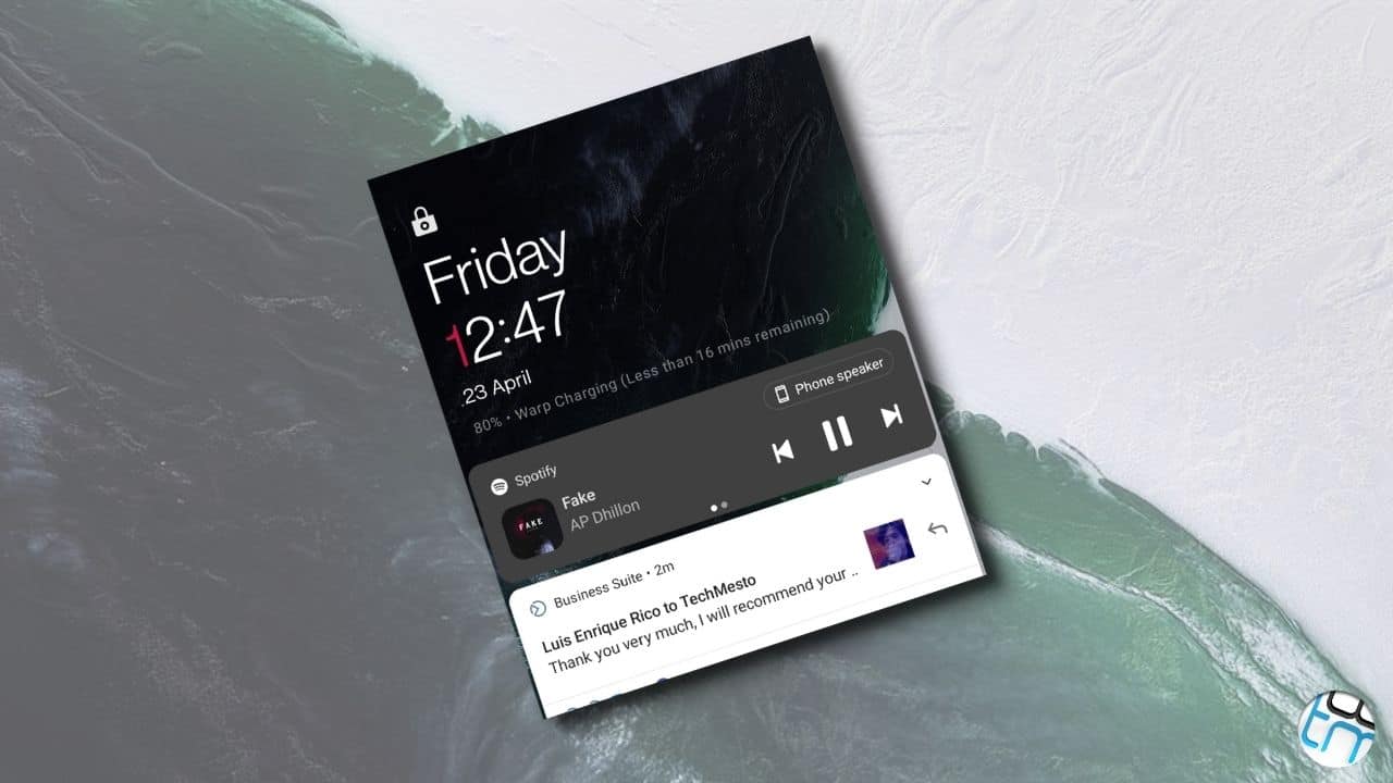 Lock screen on OnePlus Nord