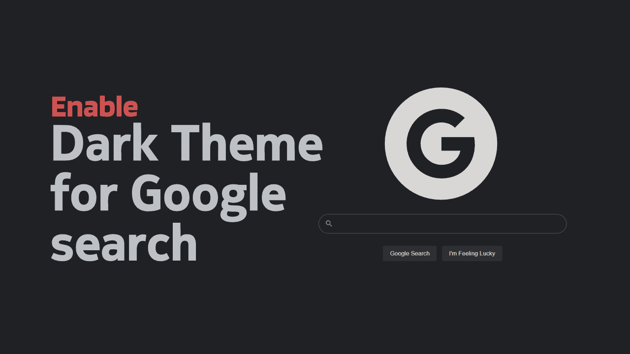 Dark Theme Google search