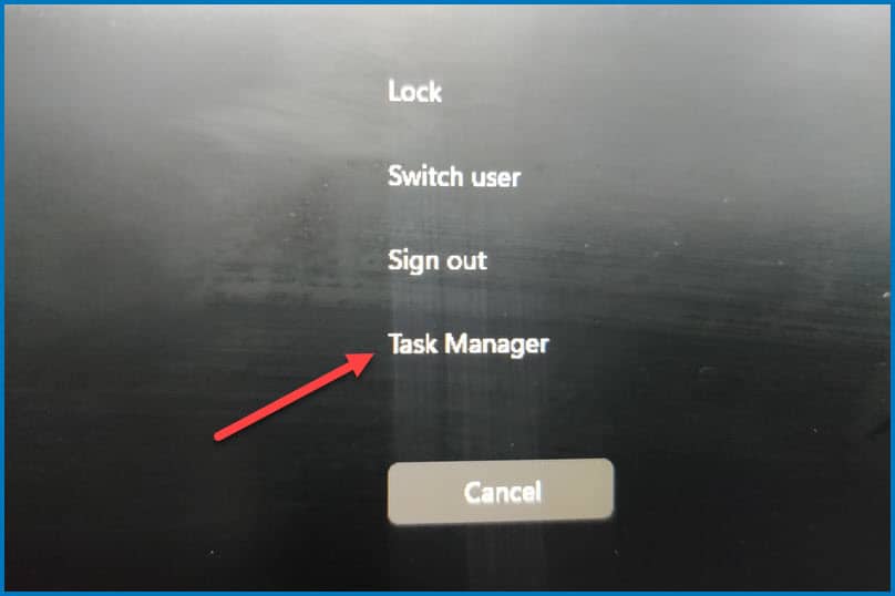 Windows popup for Ctrl + Alt + Delete