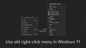 Use old right-click menu in Windows 11