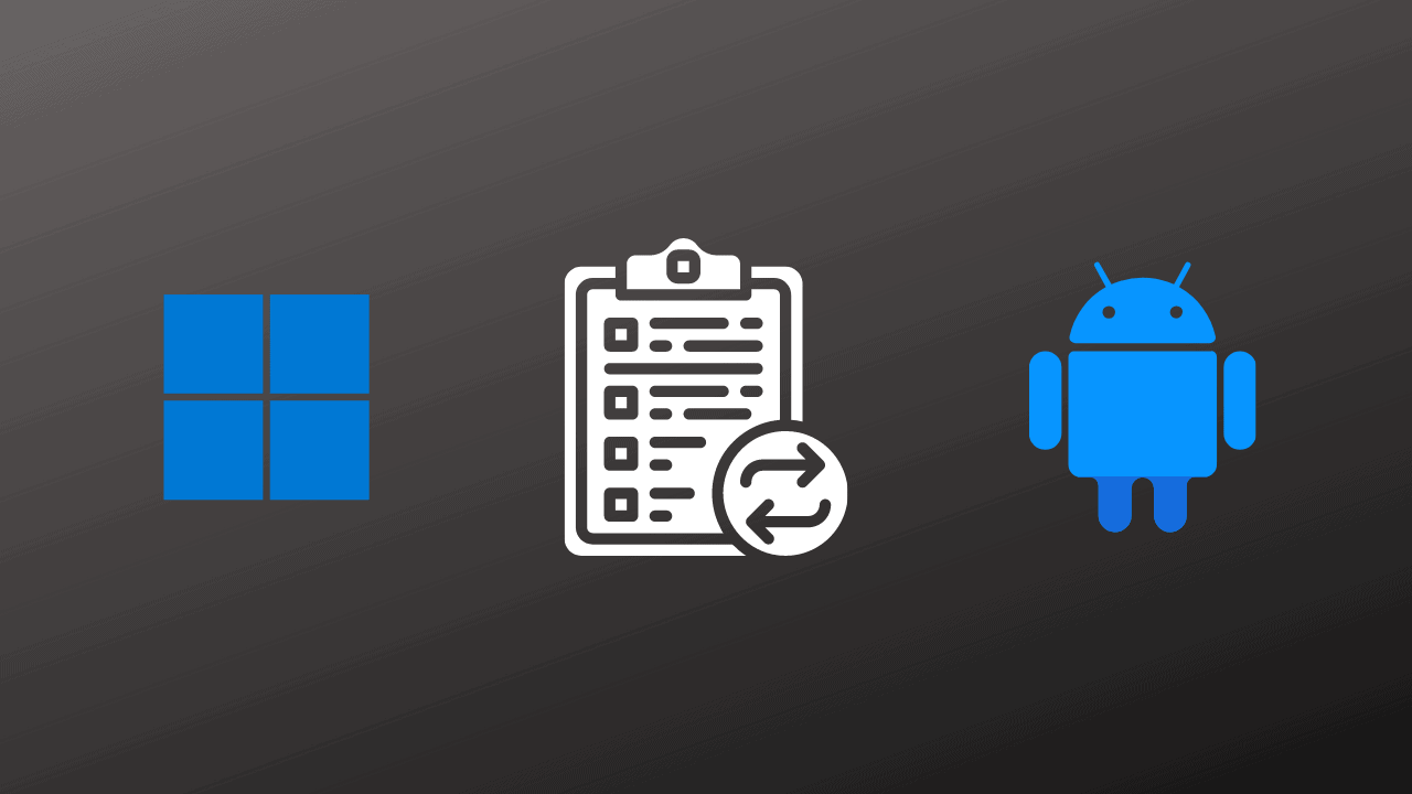 Sync clipboard text between Android smartphones and Windows PC