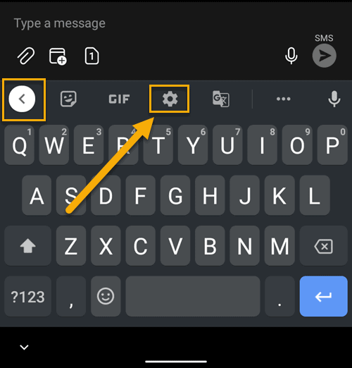 Open gboard settings