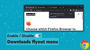 Enable the new downloads flyout menu in Chrome browser