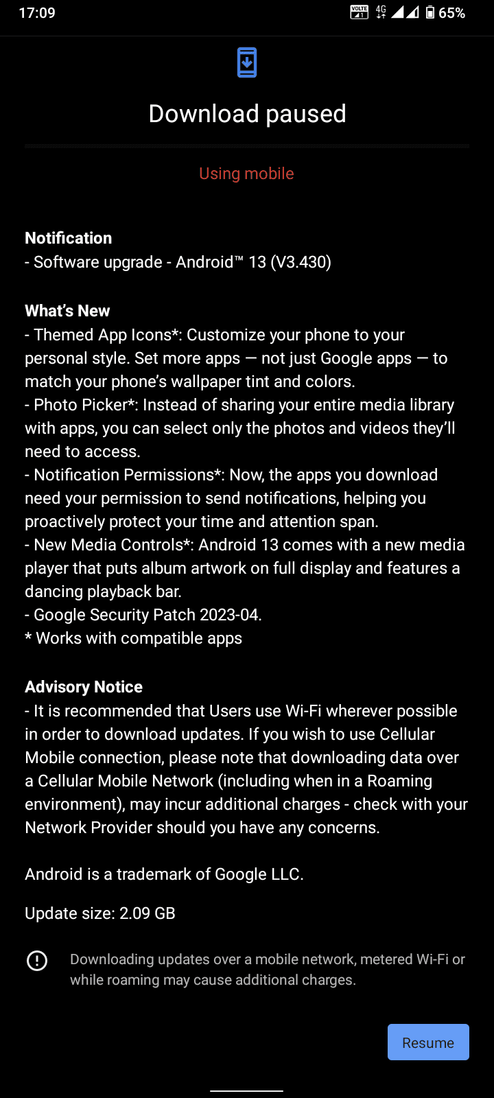 Nokia G21 starts receiving the official Android 13 update