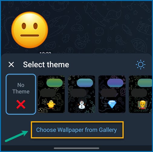 Choose Telegram chat wallpaper from gallery