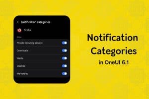 Enable Notification Categories in OneUI