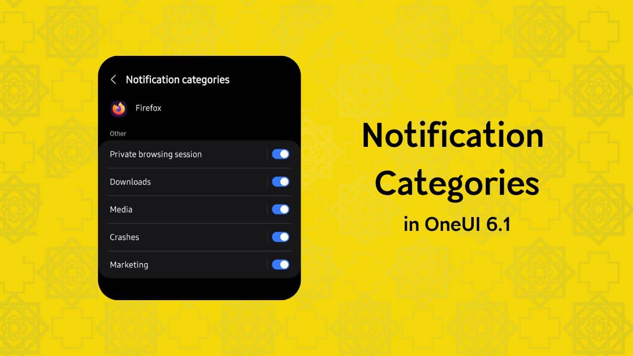 Enable Notification Categories in OneUI
