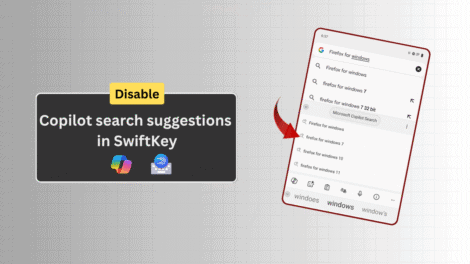 Copilot search suggestions showing up in Swiftkey keyboard while typing in Chrome address bar