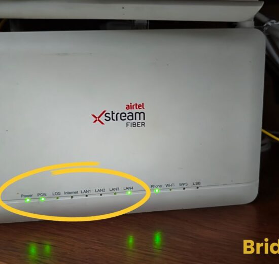 Airtel Xstream router in bridge mode