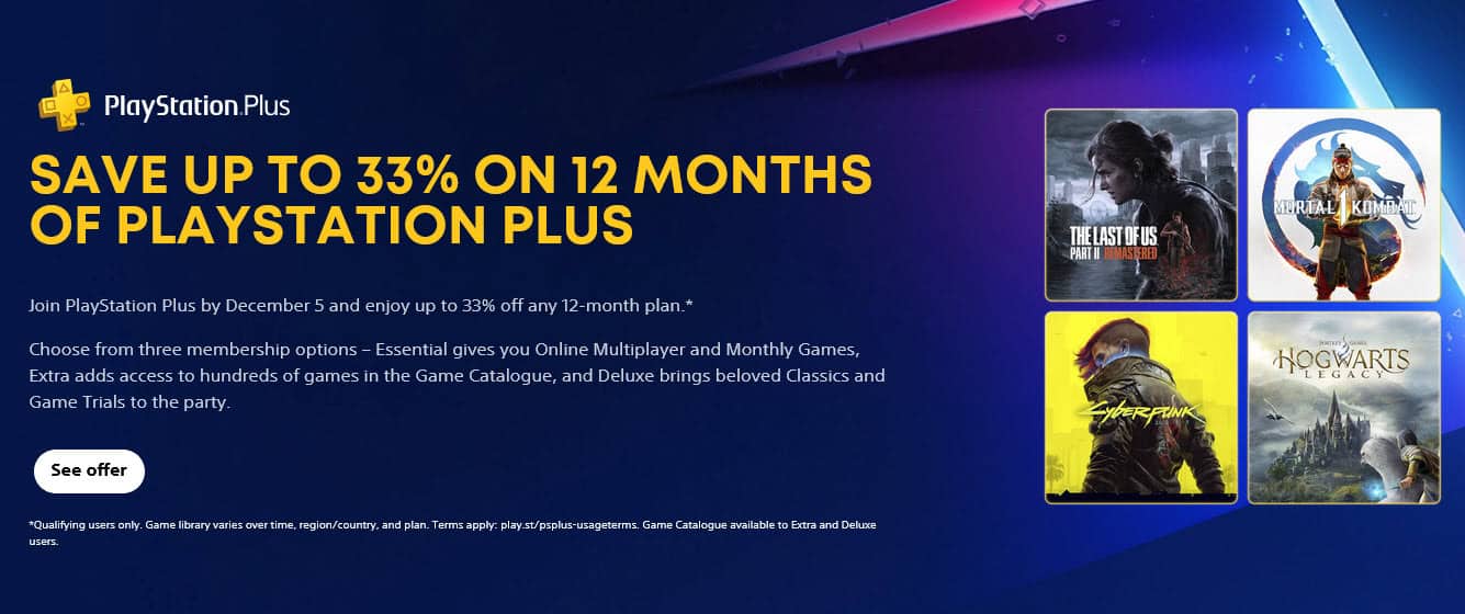 PS plus black friday promotion